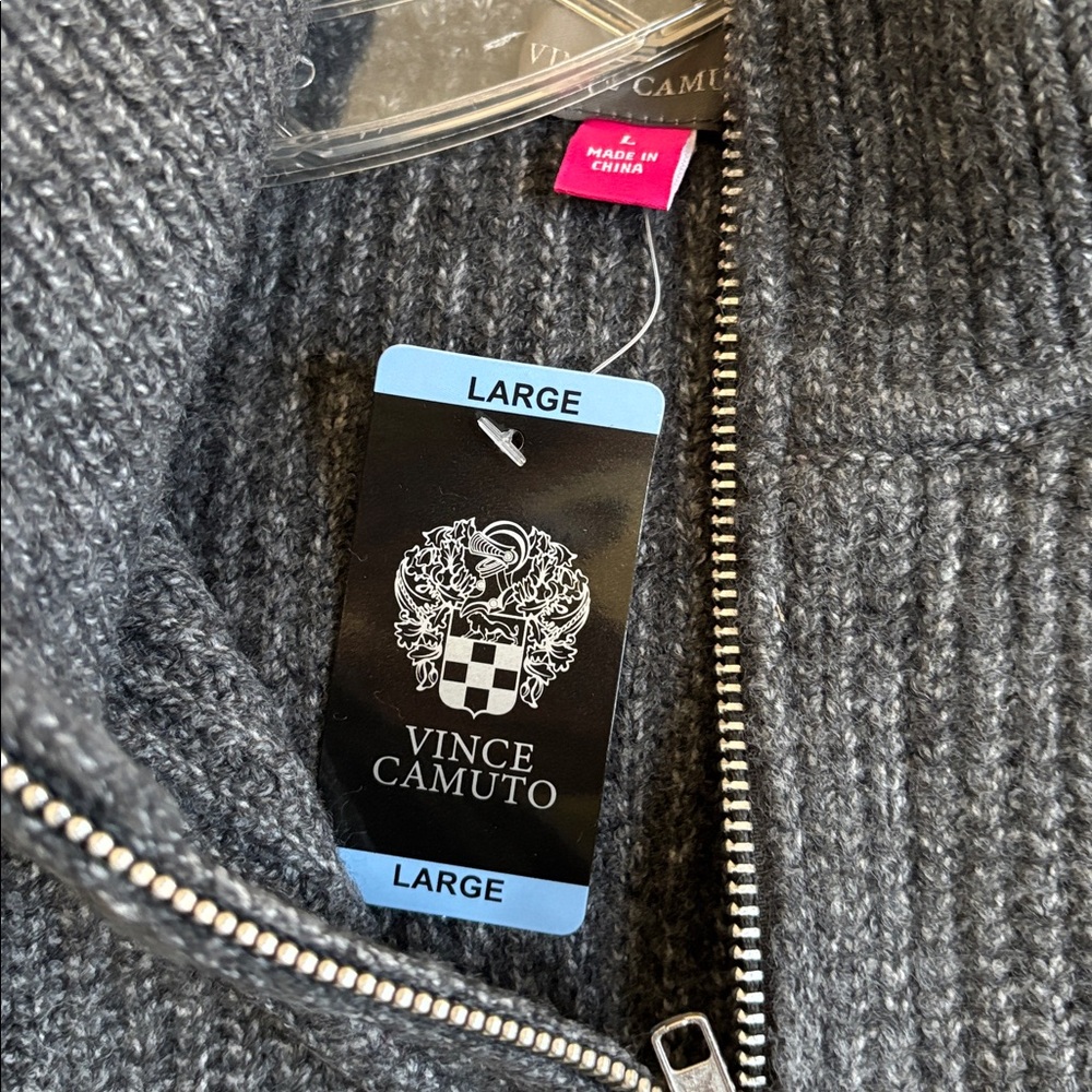 Vince Camuto Half Zip Pullover Soft Knit Sweater - Picture 5 of 8